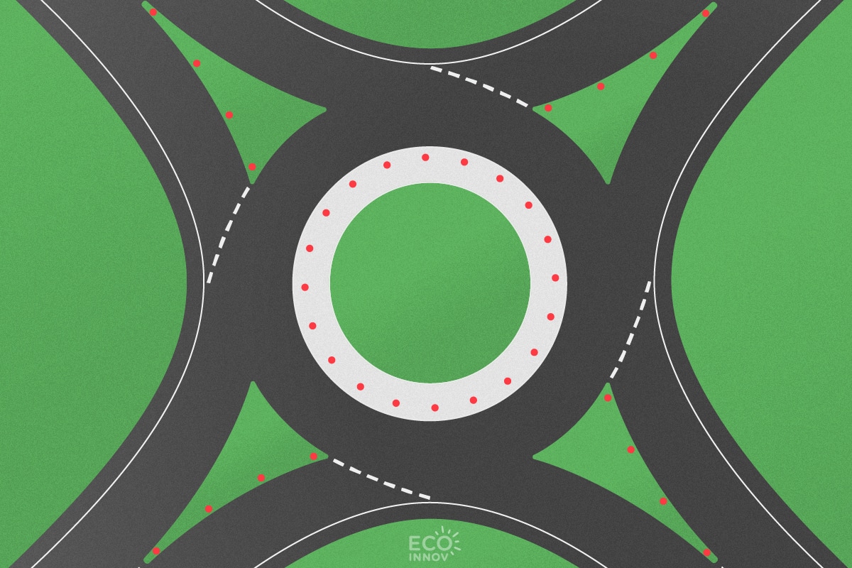 Safety light signalling with beacons on a roundabout - Eco-Innov